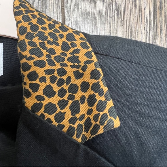 Current/Elliott Jacket Blazer Giraffe Trim Black Orange XS New - Picture 8 of 13